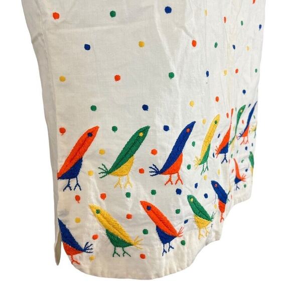 Judy Bond Womens Vintage Colorful Embroidered Sleeveless Top Shirt USA Made sz S - Picture 2 of 16
